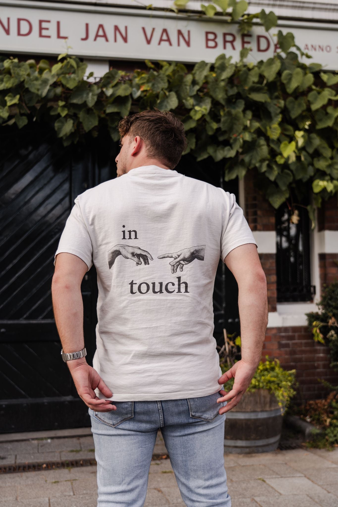 TRØBL Oversized T-shirt – In Touch | Streetwear| Michelangelo-Inspired